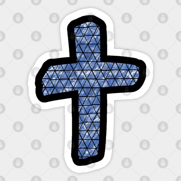 Denim Cross Sticker by MarieStar